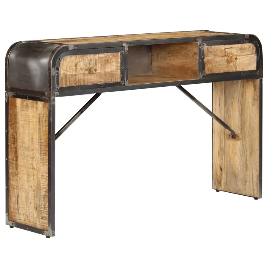 Buffet 120x30x75 cm bois de manguier massif - 9