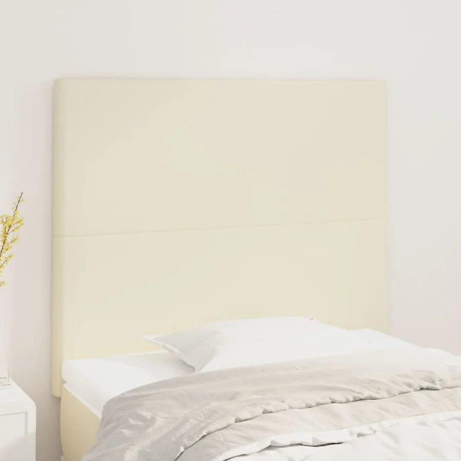 Tête de lit Crème 100x5x118/128 cm Similicuir