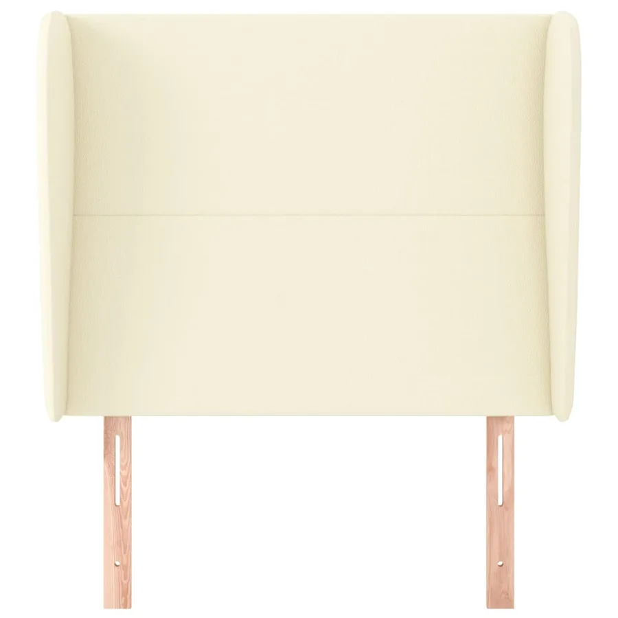 Tête de lit avec oreilles Crème 103x23x118/128 cm Similicuir - 3