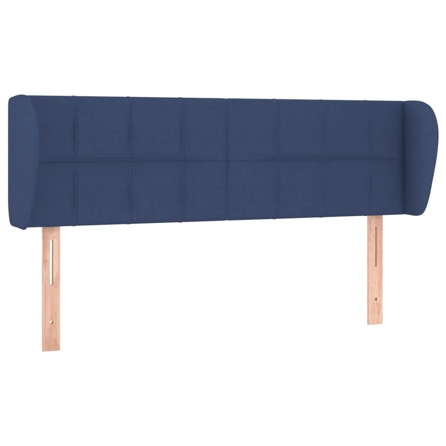 Tête de lit avec oreilles Bleu 147x23x78/88 cm Tissu - 2