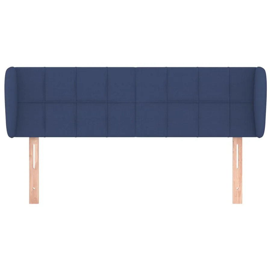 Tête de lit avec oreilles Bleu 147x23x78/88 cm Tissu - 3