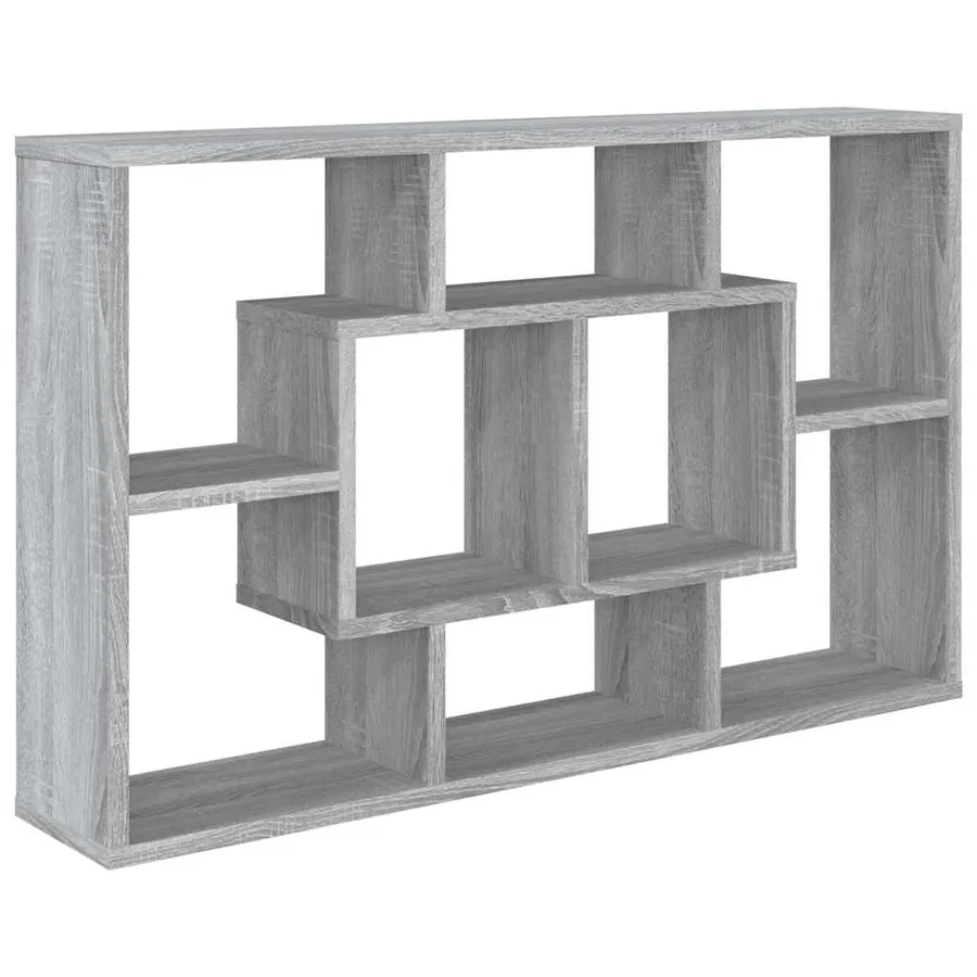 Étagère murale Sonoma gris 85x16x52,5 cm Bois d'ingénierie - 2