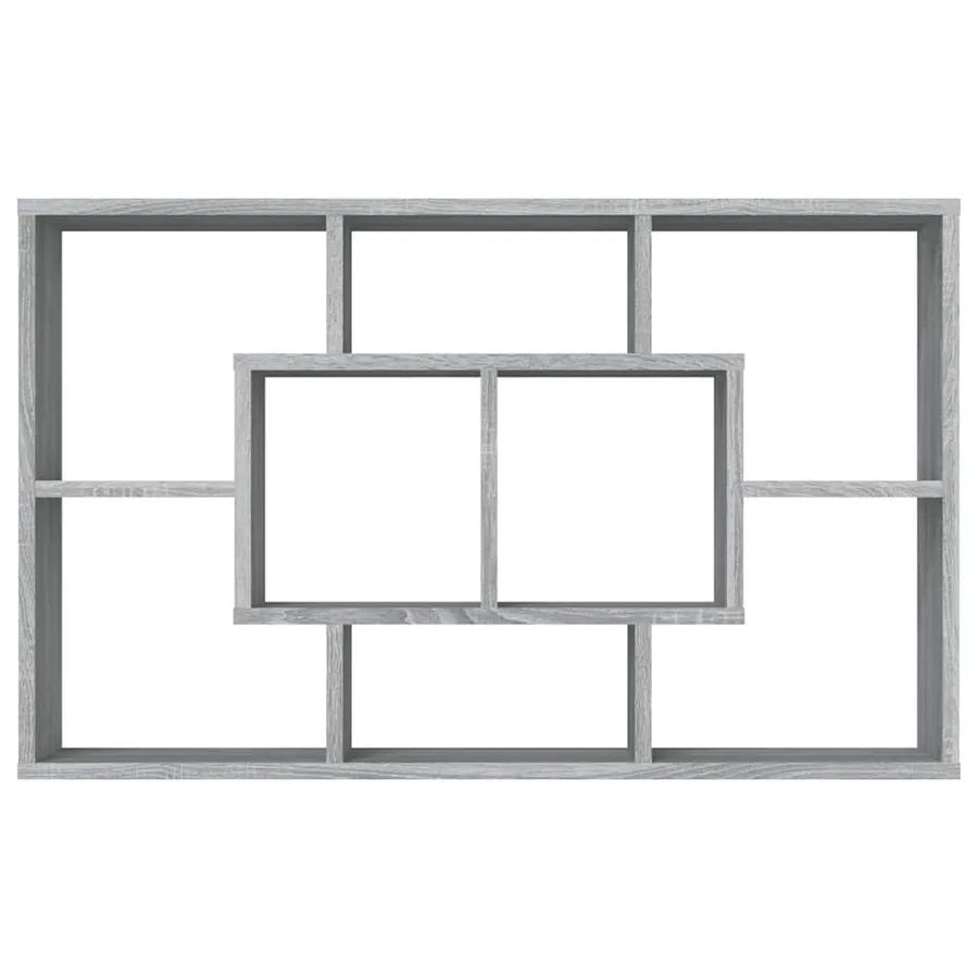 Étagère murale Sonoma gris 85x16x52,5 cm Bois d'ingénierie - 5