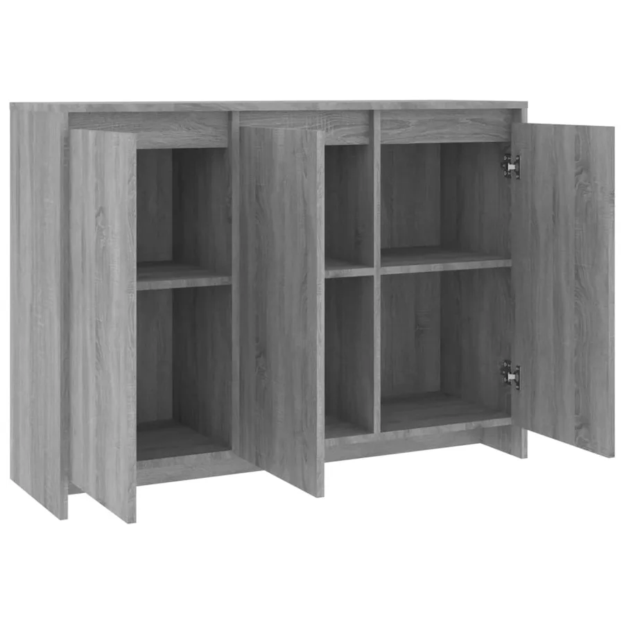 Buffet Sonoma gris 102x33x75 cm Bois d'ingénierie - 5