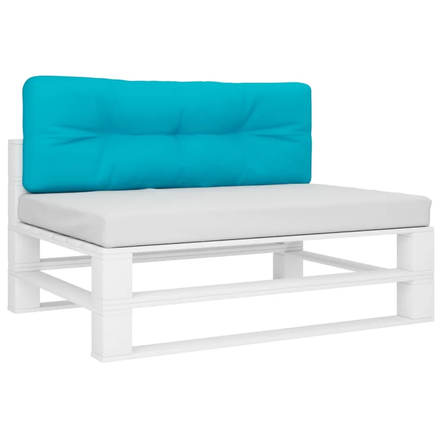 Coussin de palette turquoise 120x40x12 cm tissu - 3