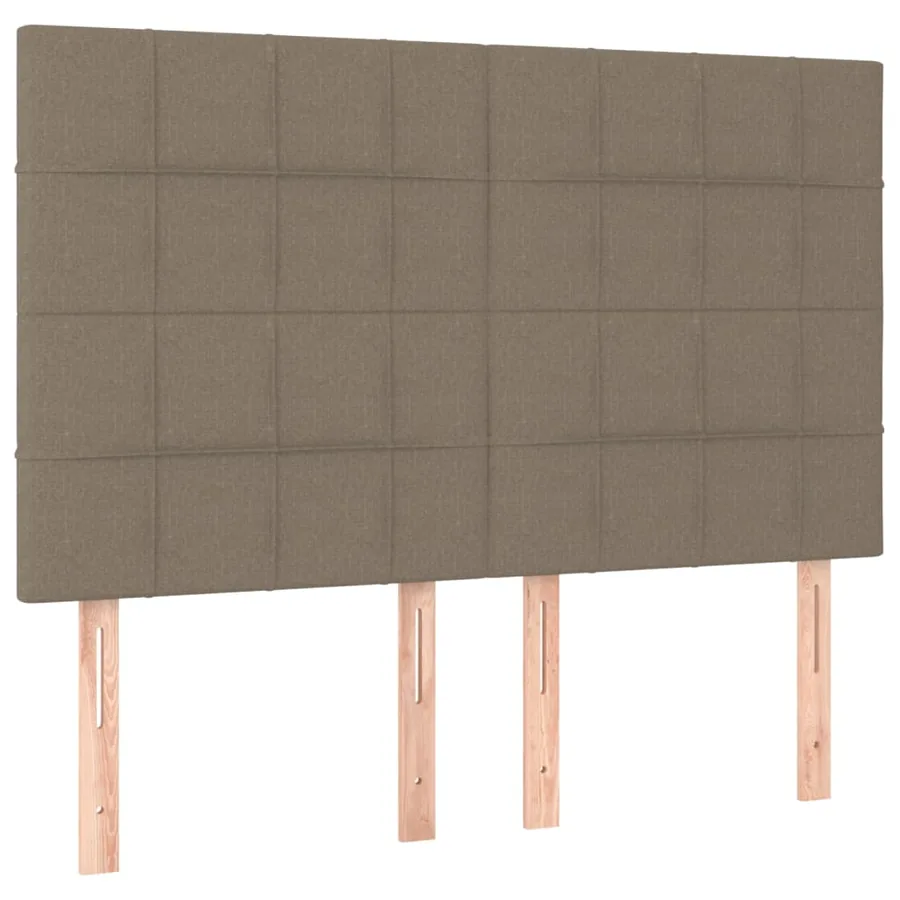 Sommier à lattes de lit avec matelas Taupe 140x190 cm Tissu - 6
