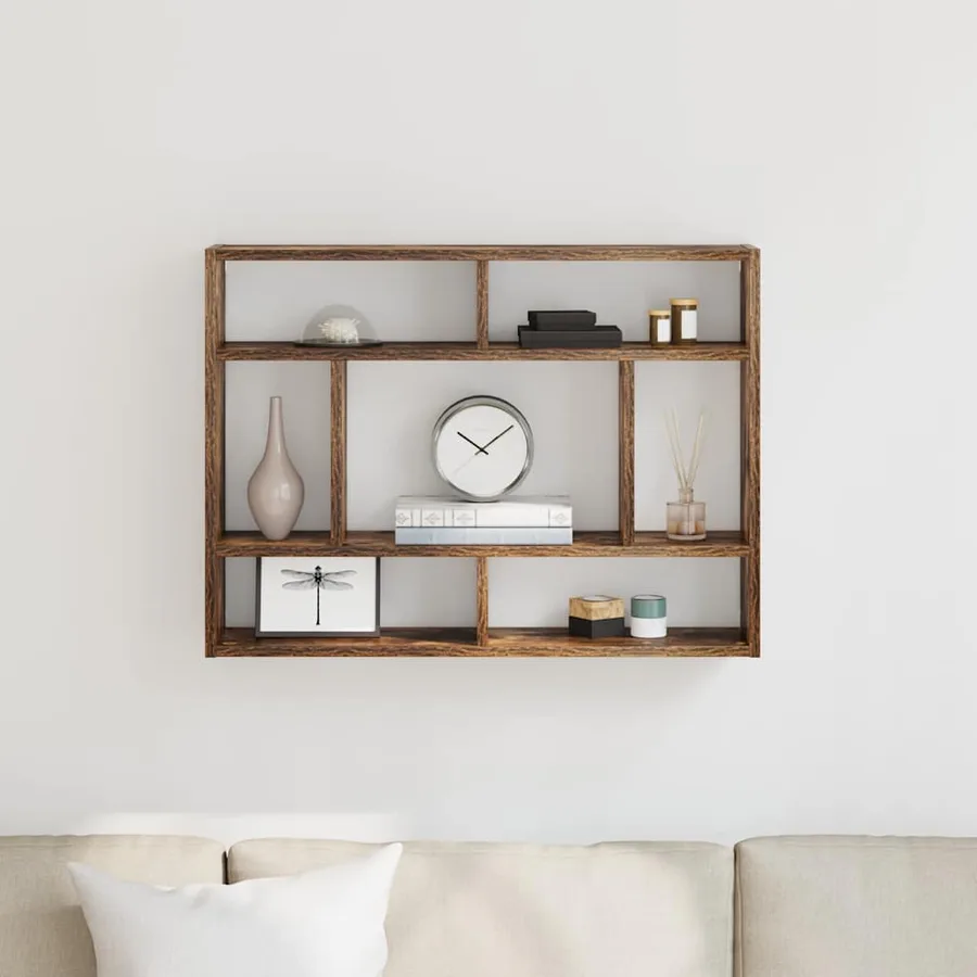 Étagère murale Chêne fumé 75x16x55 cm Bois d'ingénierie - 3