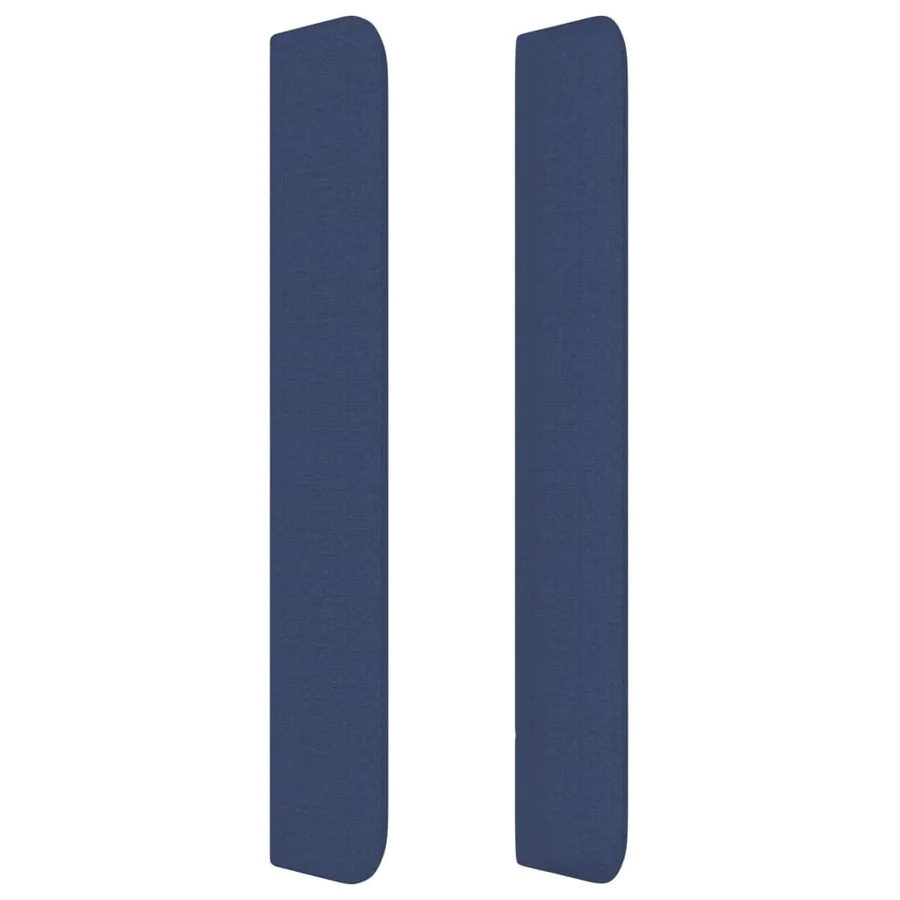 Tête de lit avec oreilles Bleu 147x16x118/128 cm Tissu - 4
