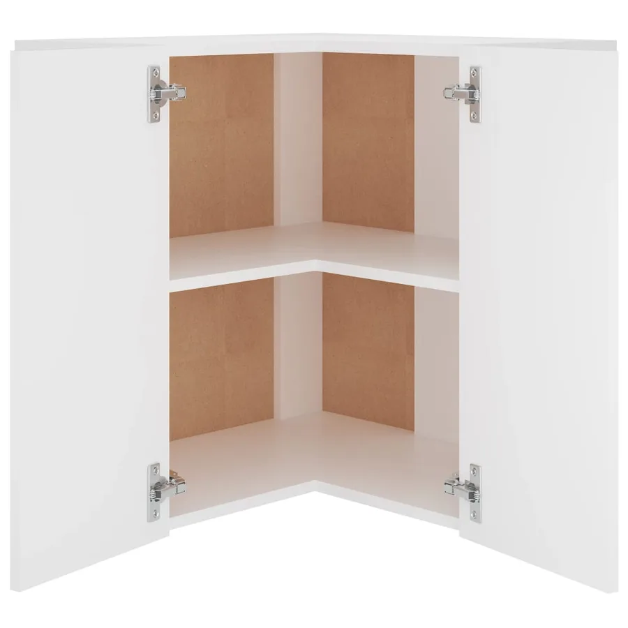 Armoire d'angle suspendue "Lyon" Blanc 57 x 57 x 60 cm Bois d'ingénierie - 5