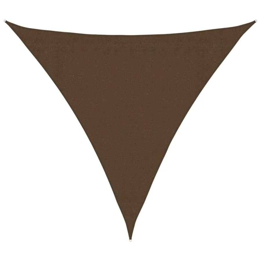 Voile d'ombrage 160 g/m² Marron 3,6x3,6x3,6 m PEHD - 2
