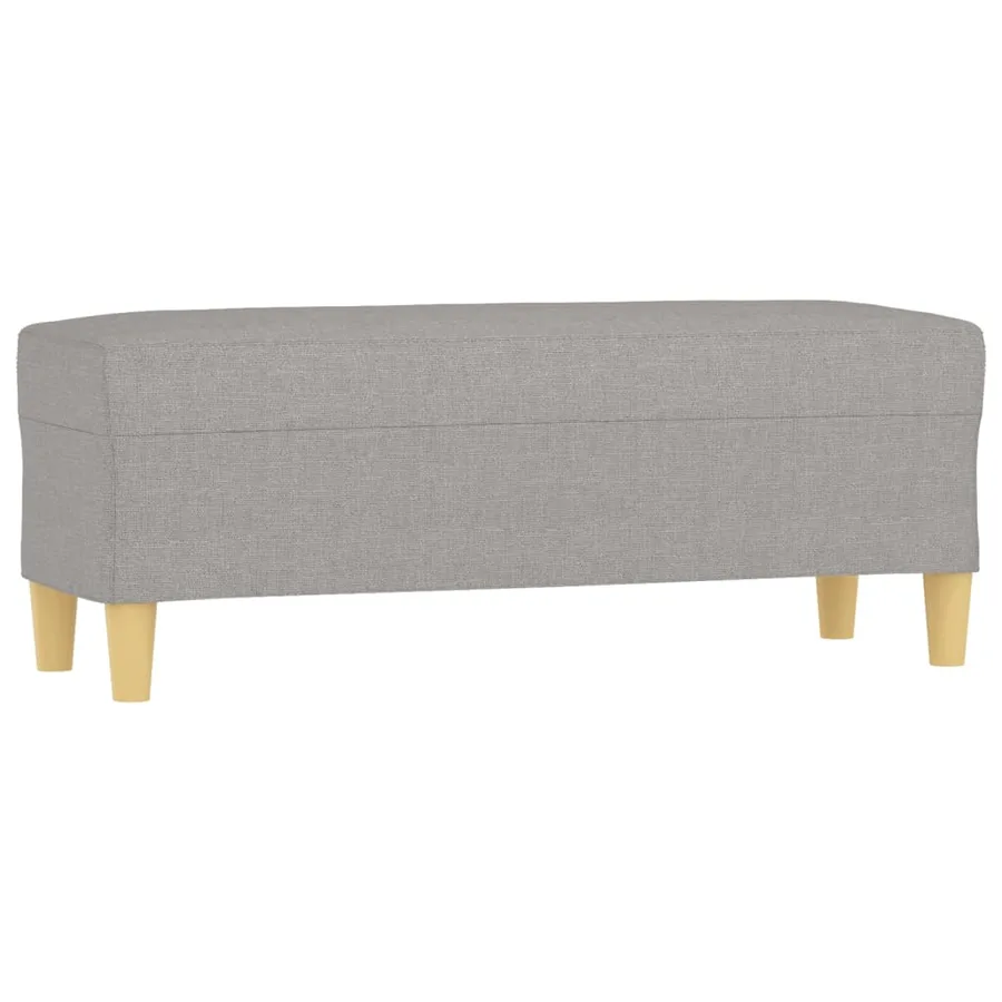 Banc Gris clair 100x35x41 cm Tissu - 2