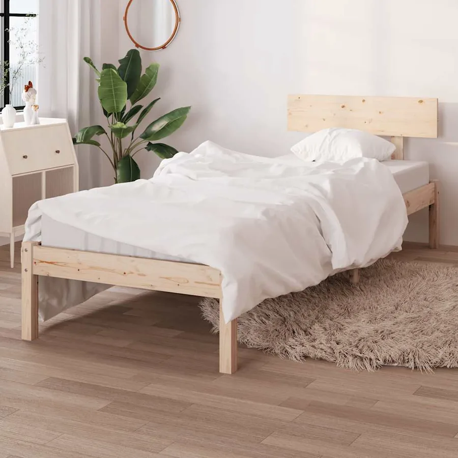 Cadre de lit sans matelas bois massif 90x200 cm