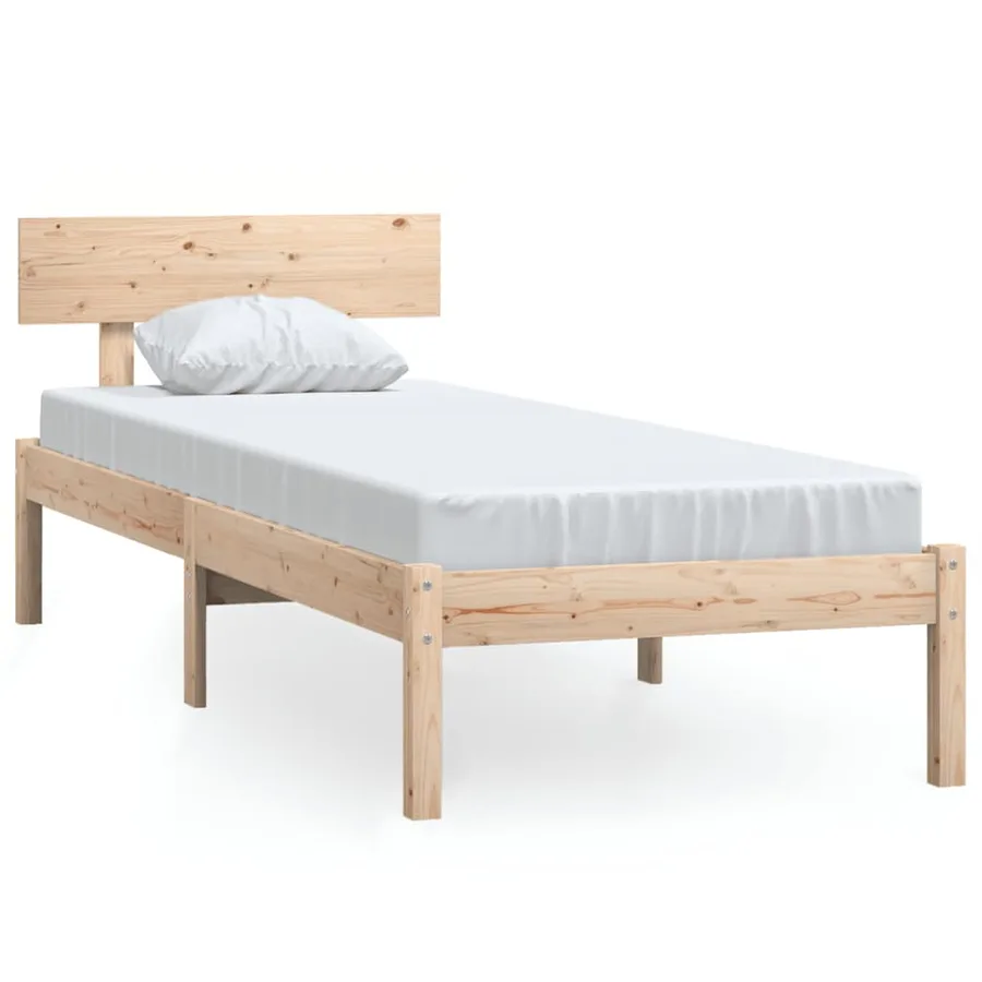 Cadre de lit sans matelas bois massif 90x200 cm - 2