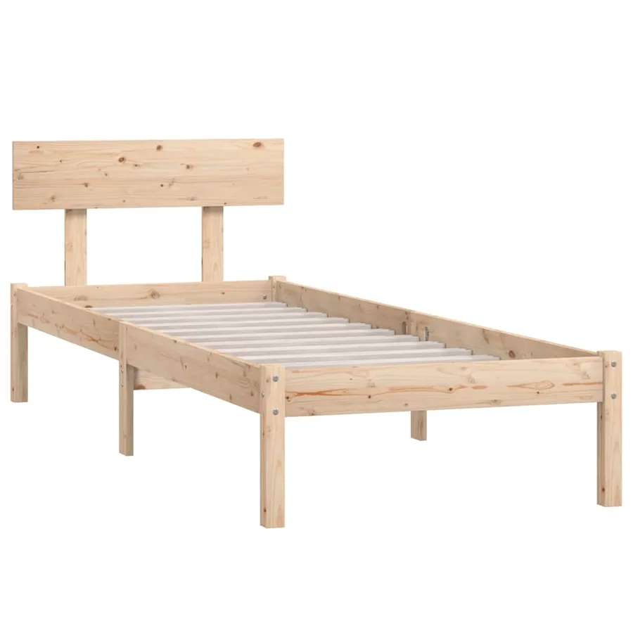 Cadre de lit sans matelas bois massif 90x200 cm - 3