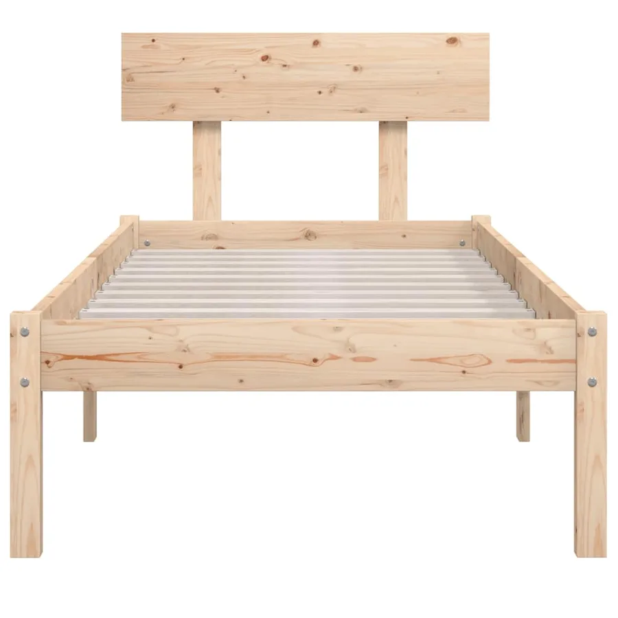 Cadre de lit sans matelas bois massif 90x200 cm - 4