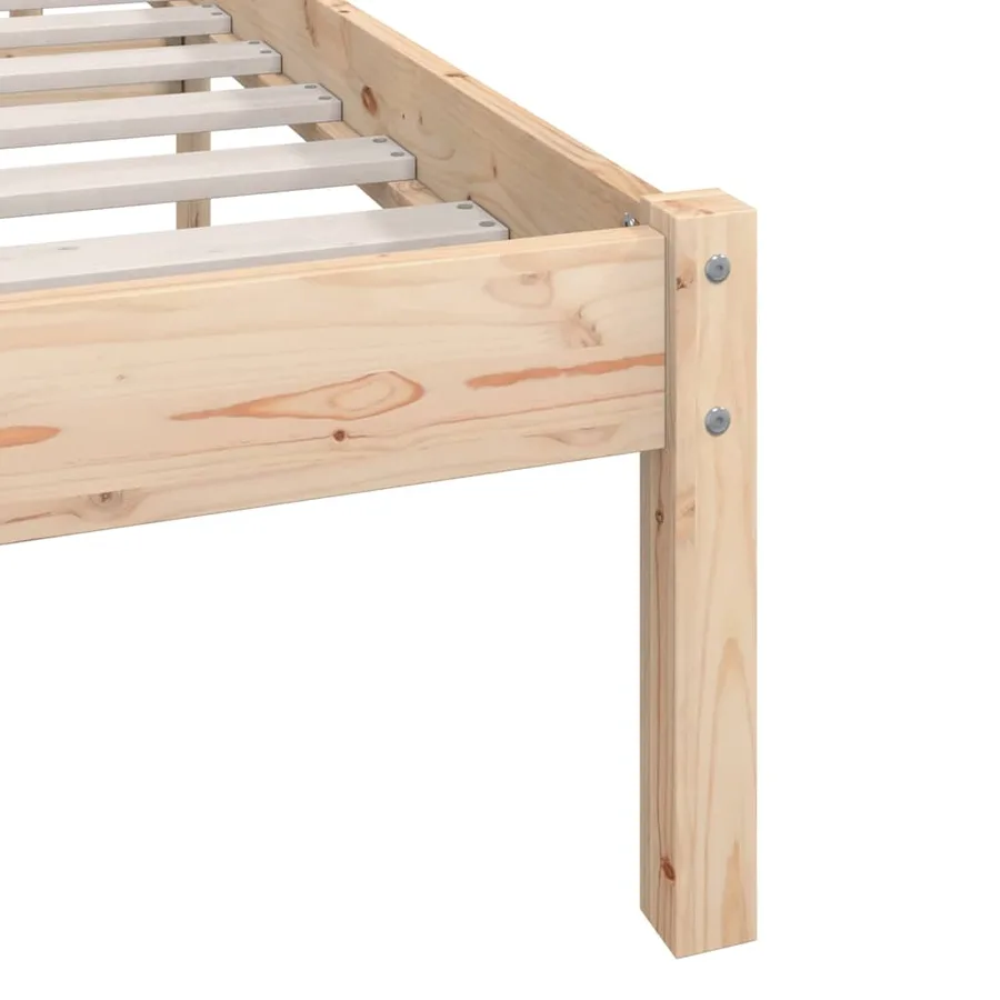 Cadre de lit sans matelas bois massif 90x200 cm - 7