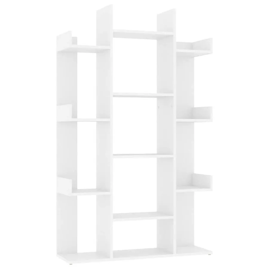 Bibliothèque Blanc 86x25,5x140 cm Bois d’ingénierie - 2