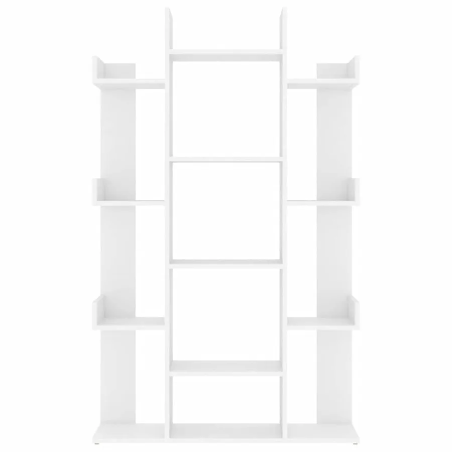 Bibliothèque Blanc 86x25,5x140 cm Bois d’ingénierie - 4