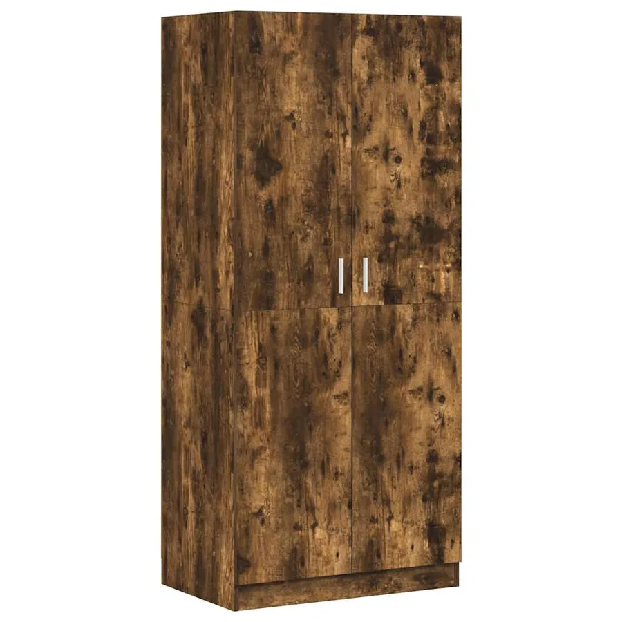 Garde-robe Chêne fumé 80x52x180 cm Bois d'ingénierie - 2