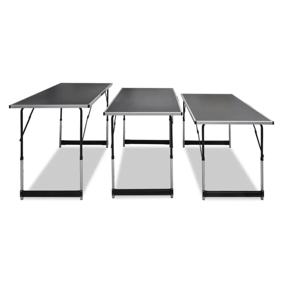 Table à coller 3 pcs pliable Hauteur réglable - 3