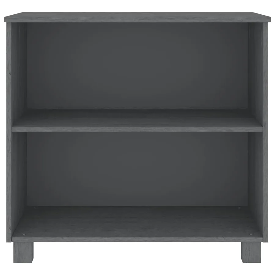 Buffet HAMAR Gris foncé 85x35x80 cm Bois massif de pin - 3