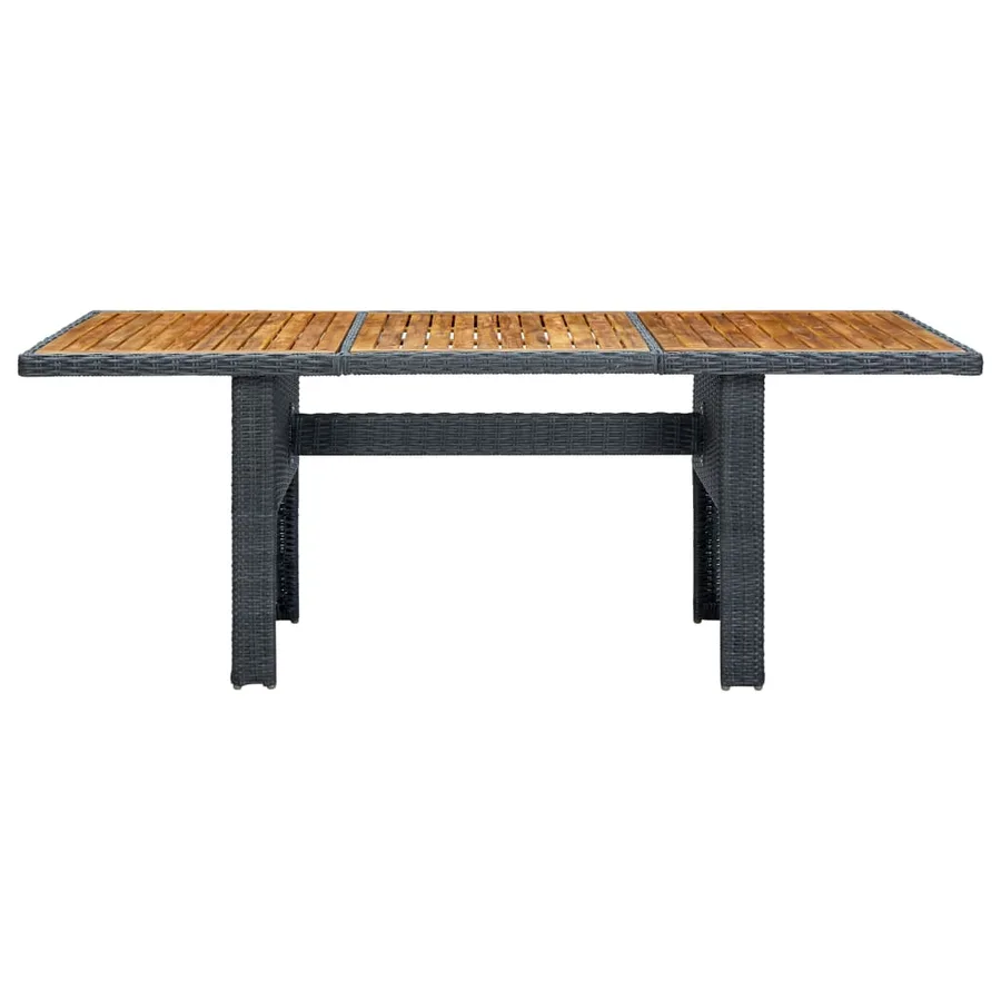 Ensemble à manger d'extérieur 7pcs et coussins rotin gris foncé - 13