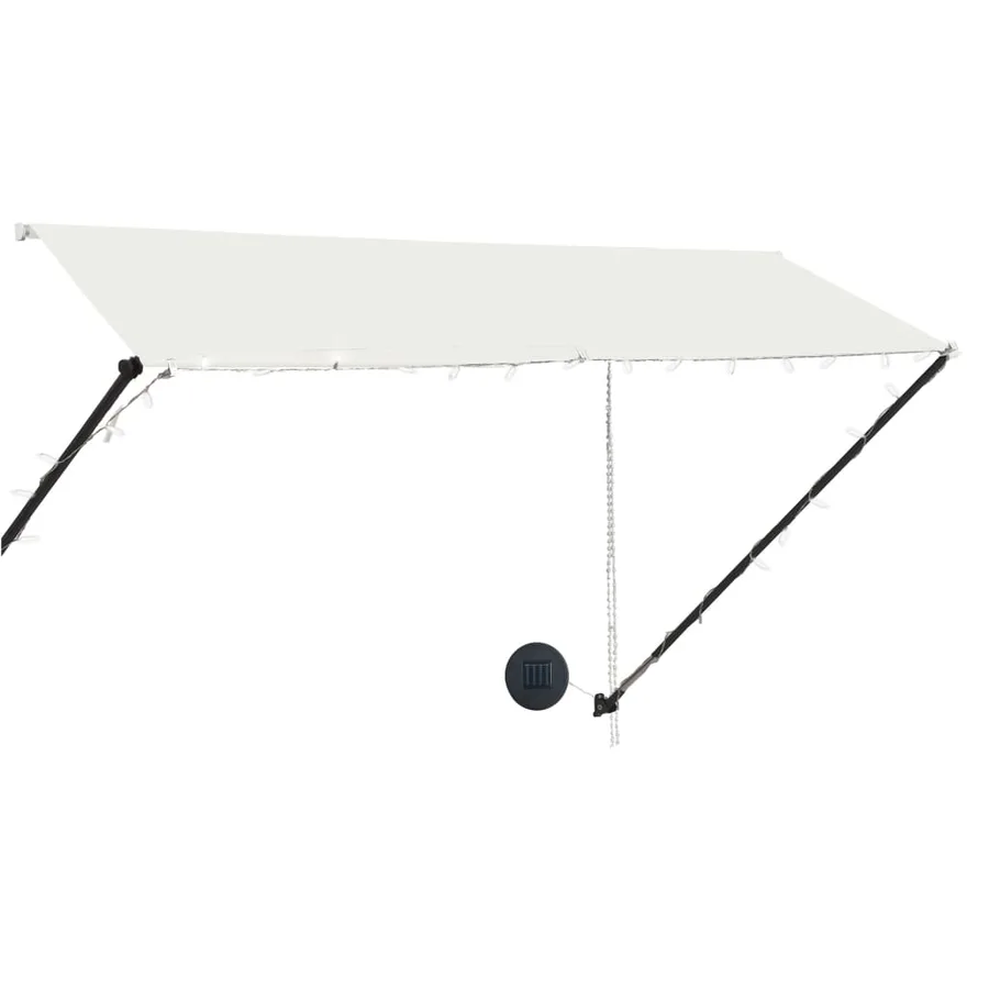 Auvent rétractable avec LED 300x150 cm Crème - 3