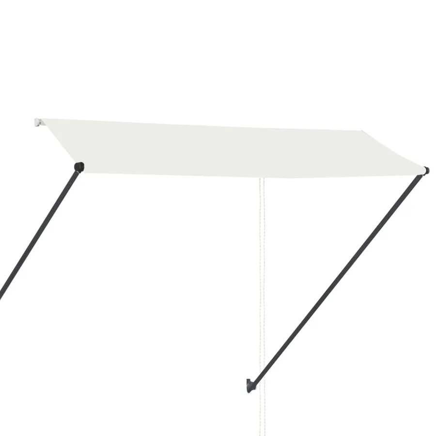 Auvent rétractable avec LED 300x150 cm Crème - 4