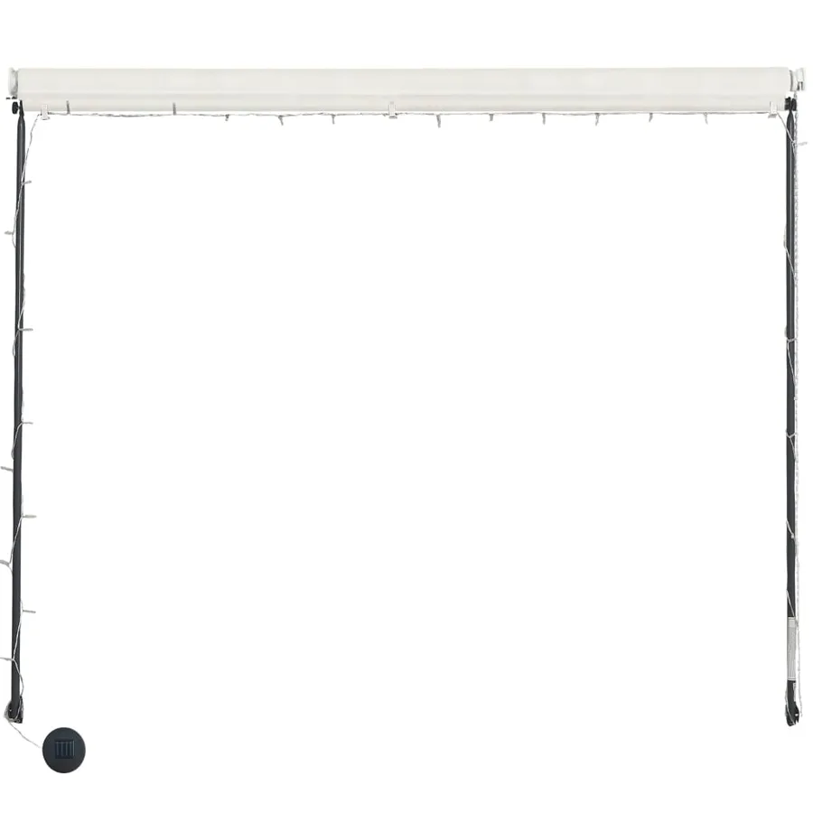 Auvent rétractable avec LED 300x150 cm Crème - 5