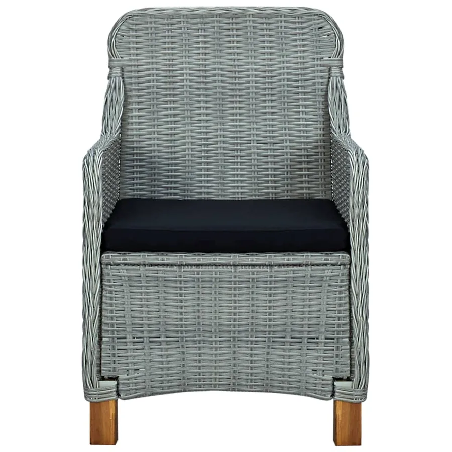 Ensemble à manger de jardin 7 pcs Gris clair - 9