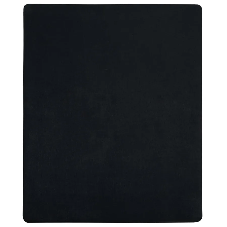 Draps-housses Jersey 2 pcs Noir 140x200 cm Coton - 2