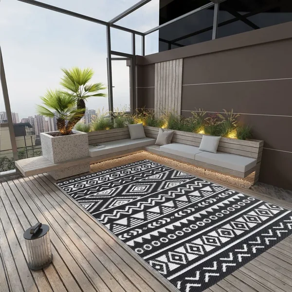 Tapis d'extérieur ARAKIL Noir 190x290 cm PP