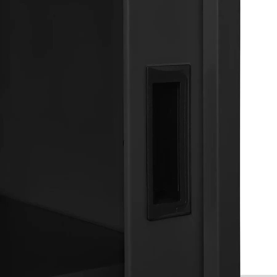 Armoire à portes coulissantes Anthracite 90x40x90 cm Acier - 8