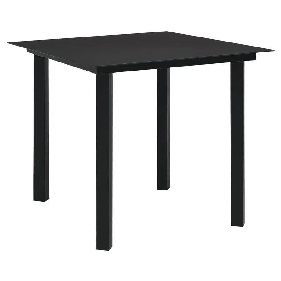 Ensemble à manger de jardin 3 pcs noir rotin PVC - 7