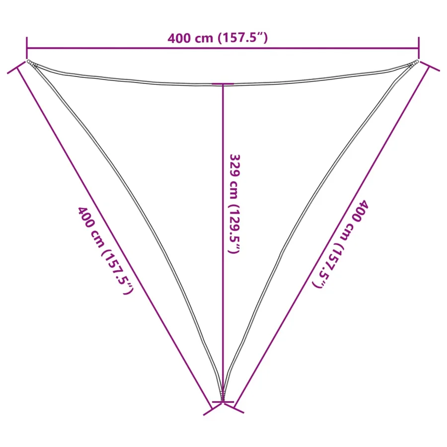 Voile d'ombrage 160 g/m² Vert clair 4x4x4 m PEHD - 10