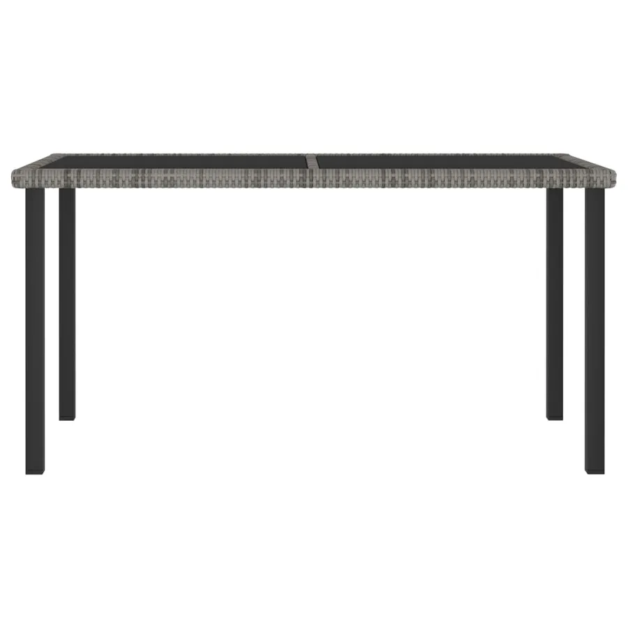Ensemble à manger de jardin 7 pcs Résine tressée Gris - 4