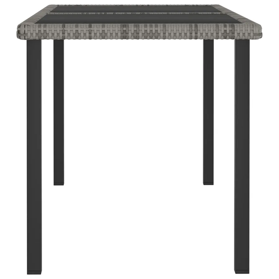 Ensemble à manger de jardin 7 pcs Résine tressée Gris - 5