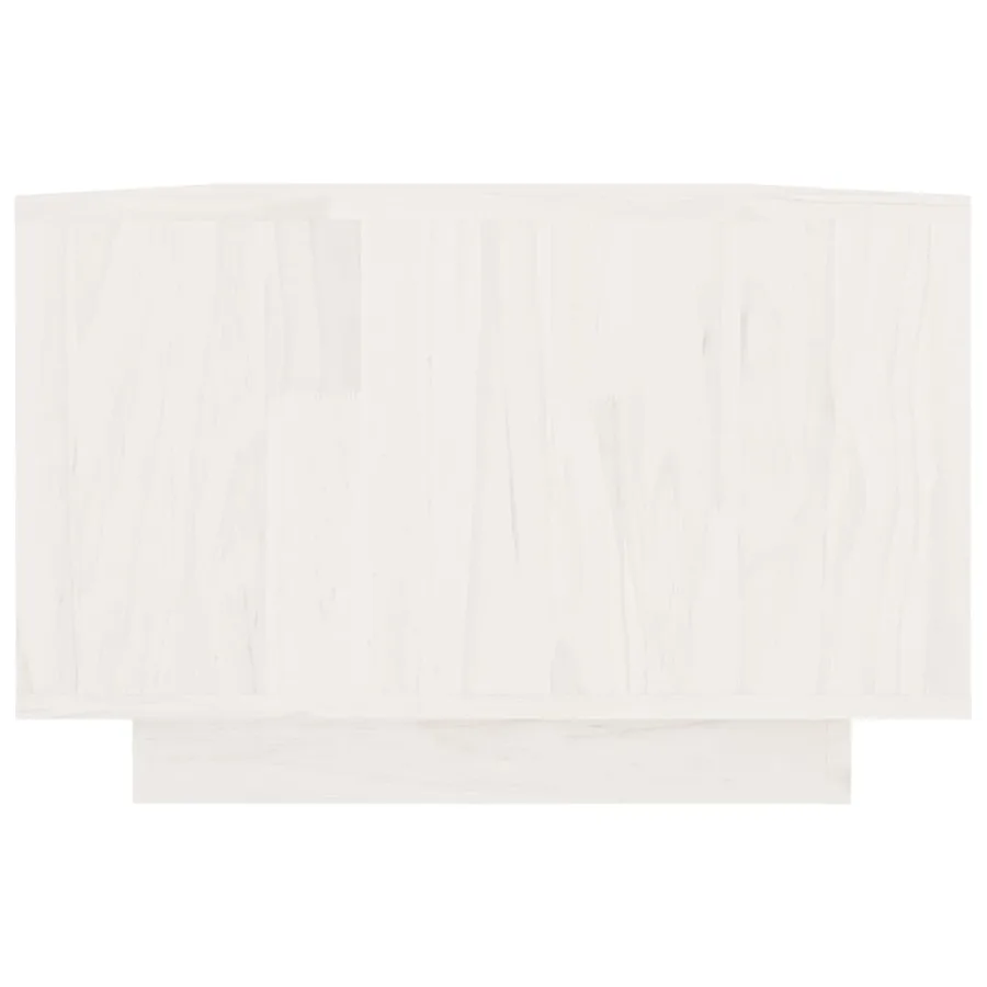 Table basse blanc 110x50x33,5 cm bois de pin massif - 6