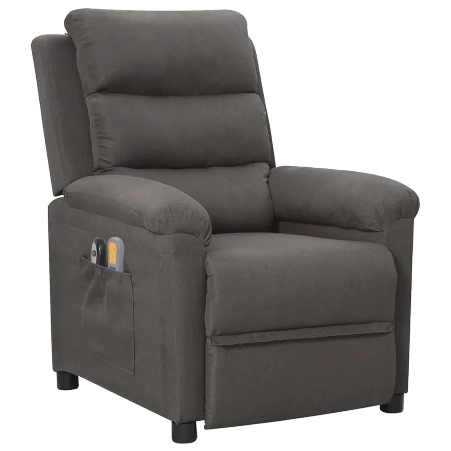 Fauteuil électrique de massage Gris foncé Tissu - 2