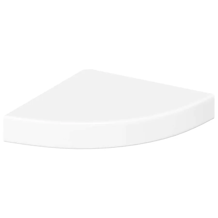 Étagère d'angle flottante Blanc brillant 25 x 25 x 3,8 cm MDF - 2