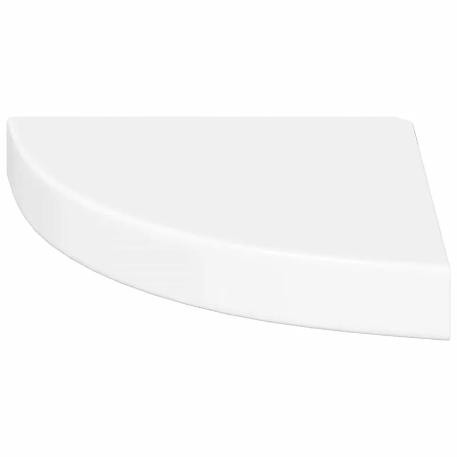 Étagère d'angle flottante Blanc brillant 25 x 25 x 3,8 cm MDF - 5