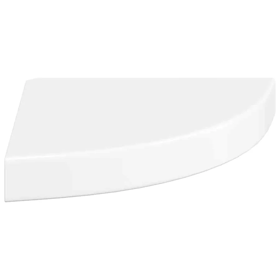 Étagère d'angle flottante Blanc brillant 25 x 25 x 3,8 cm MDF - 6