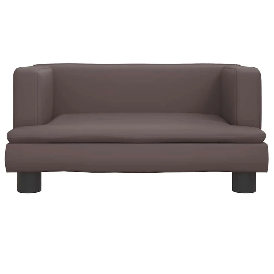 Lit pour chien marron 60x40x30 cm similicuir - 3