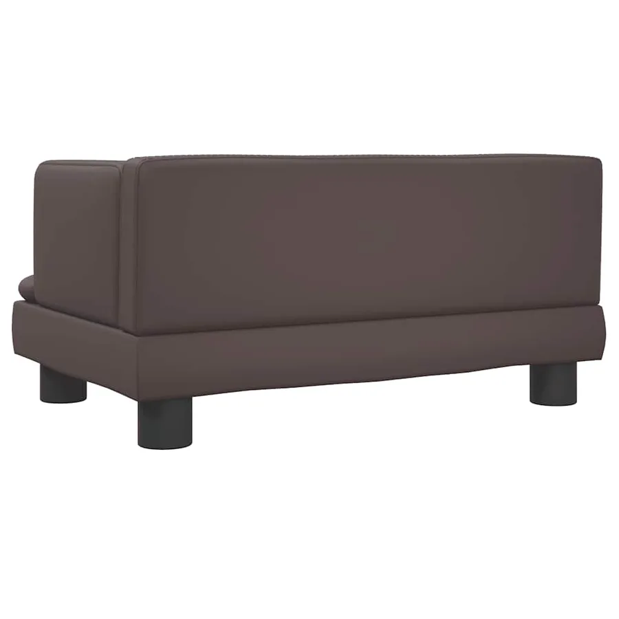Lit pour chien marron 60x40x30 cm similicuir - 5
