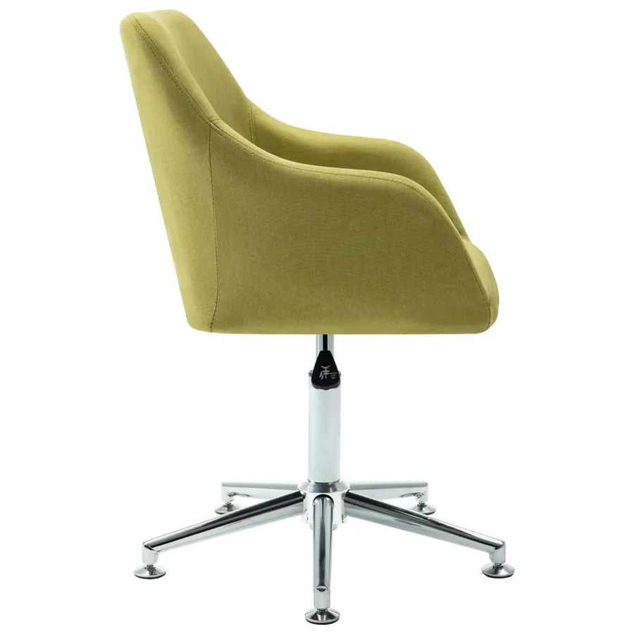 Chaises pivotantes à manger lot de 2 vert tissu - 5