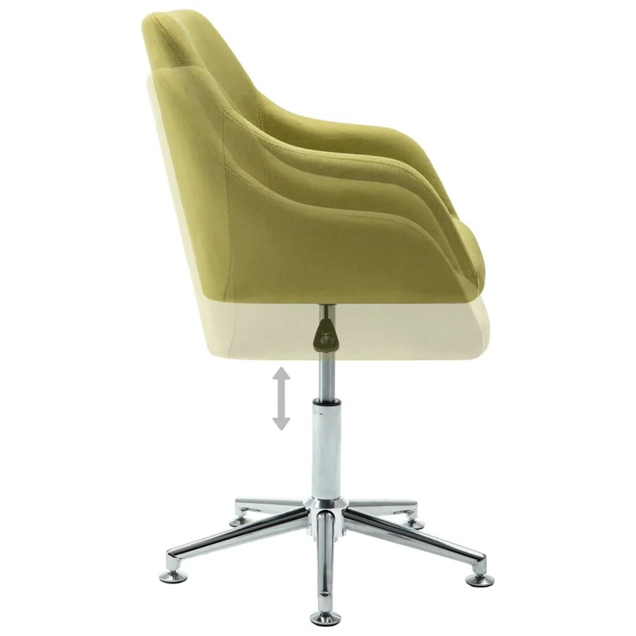 Chaises pivotantes à manger lot de 2 vert tissu - 7