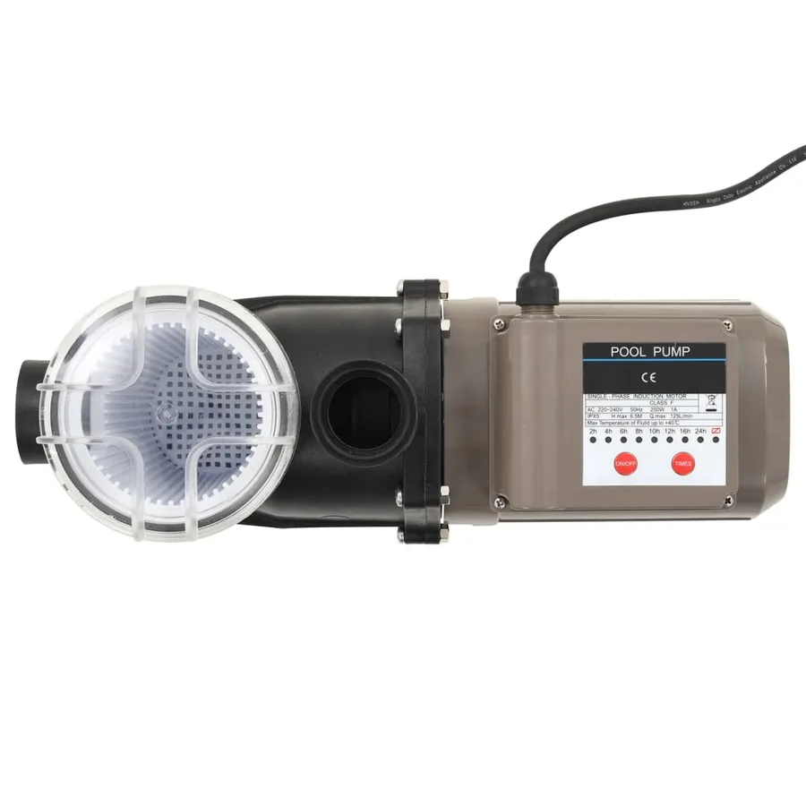 Pompe de piscine avec minuterie Noir 0,25 CH  8000 l / h - 4