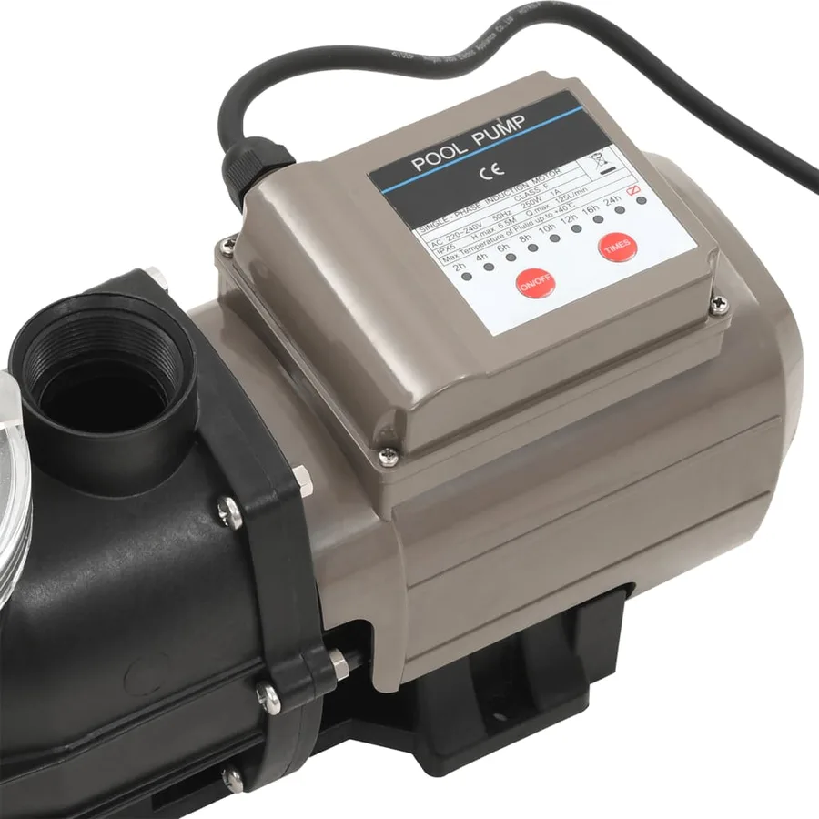 Pompe de piscine avec minuterie Noir 0,25 CH  8000 l / h - 8