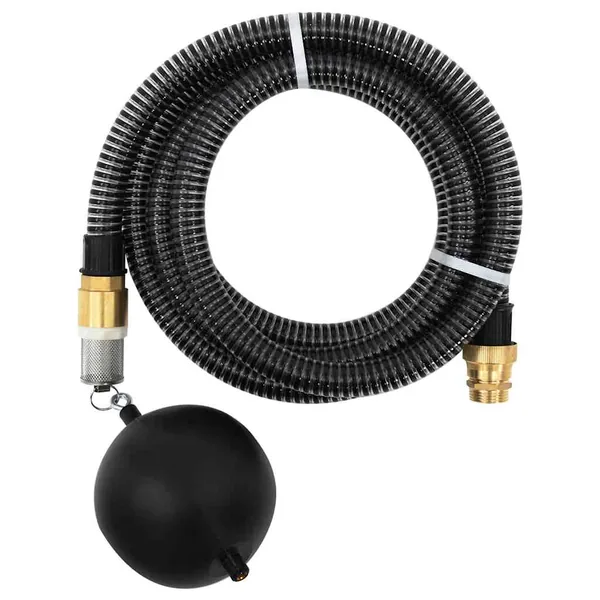 Tuyau d'aspiration avec raccords en laiton noir 1,1" 20 m PVC