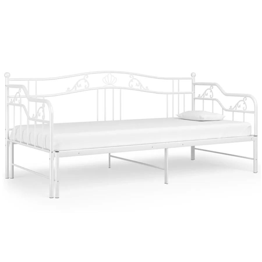 Cadre de canapé-lit extensible sans matelas blanc 90x200 cm - 12